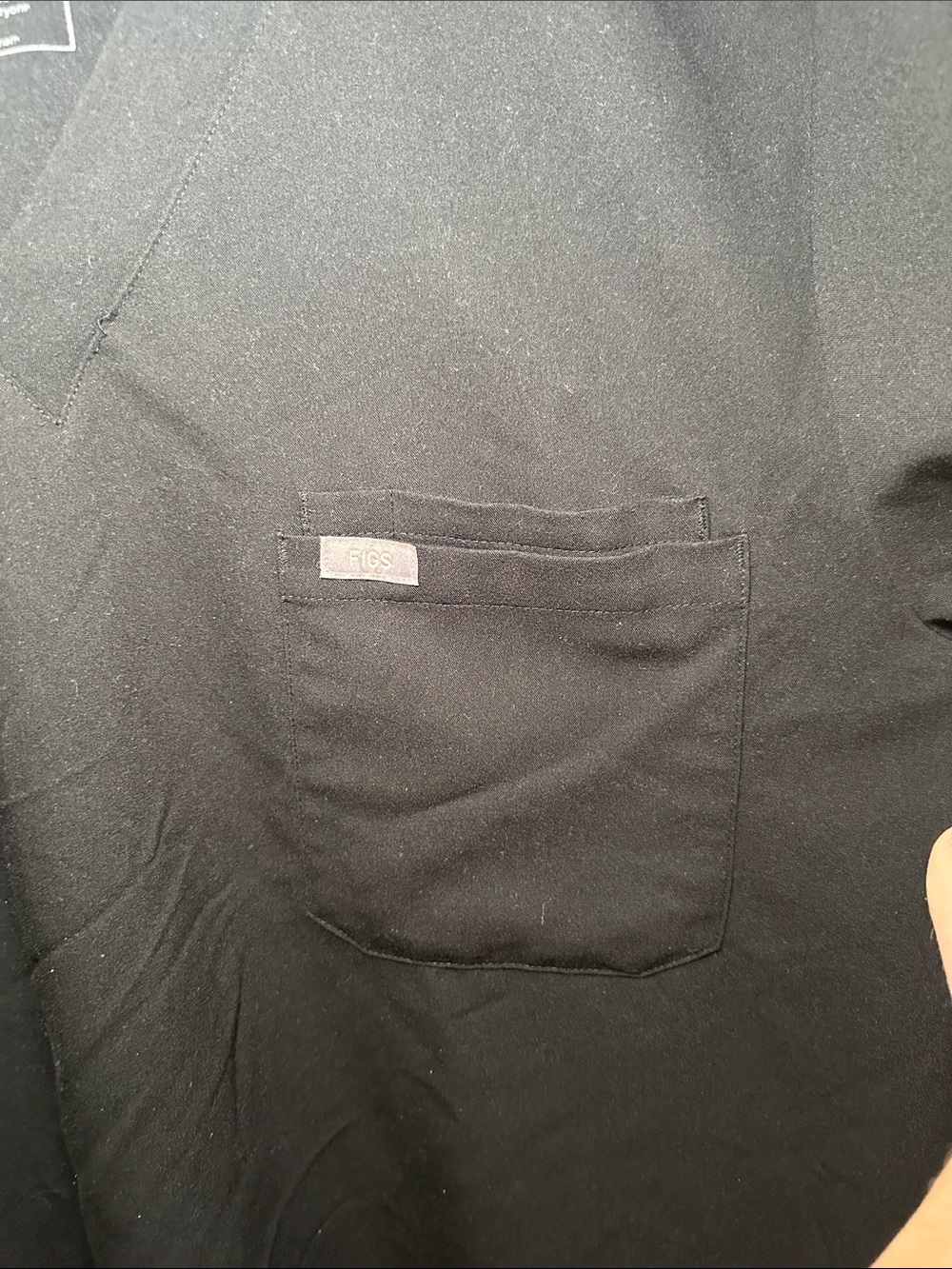 Figs Men's Black Leon Short Sleeve Scrub Top - Picture 3 of 6